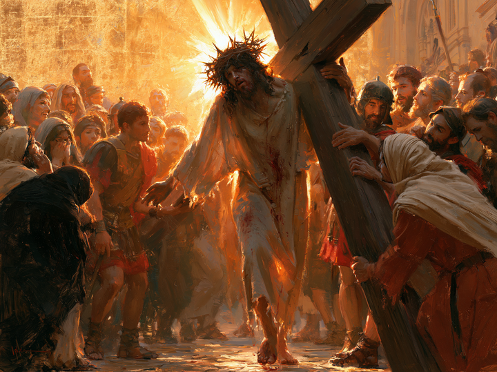 Le stazioni della Via Crucis - Sacro d'Oro · Paesaggio n° 9