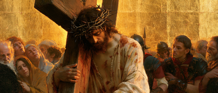 Le stazioni della Via Crucis - Sacro d'Oro · Paesaggio n° 14