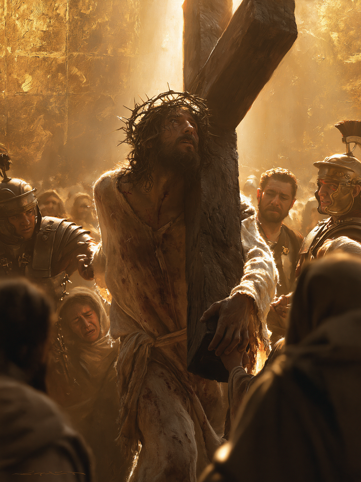 Le stazioni della Via Crucis - Sacro d'Oro · Ritratto n° 6