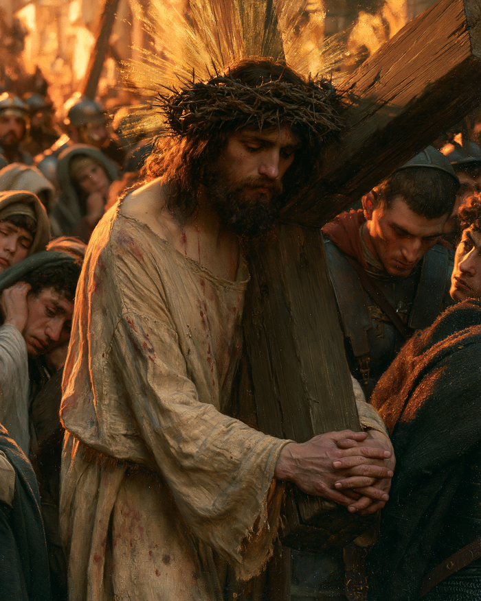 Le stazioni della Via Crucis - Sacro d'Oro · Ritratto n° 8