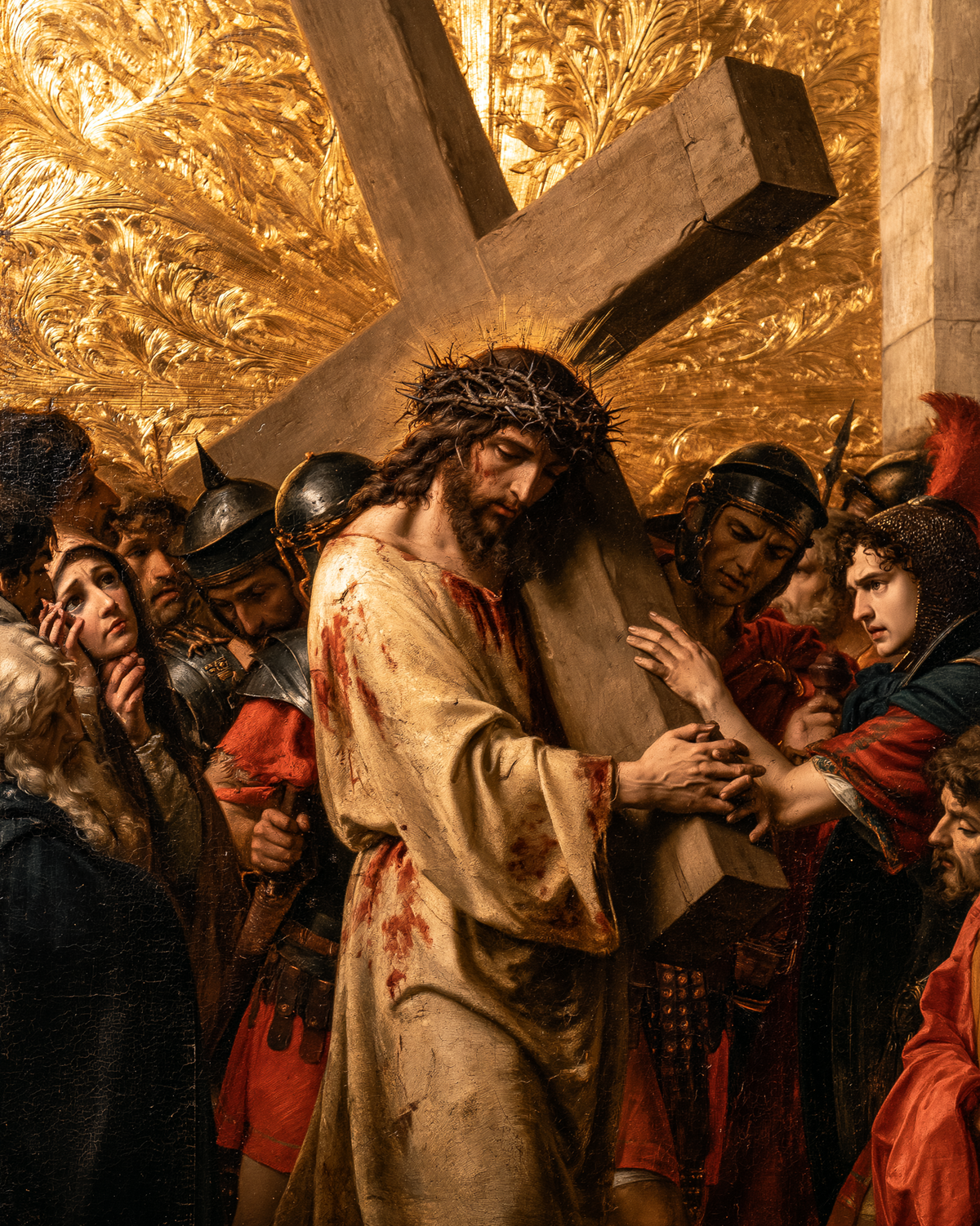 Le stazioni della Via Crucis - Sacro d'Oro · Ritratto n° 9