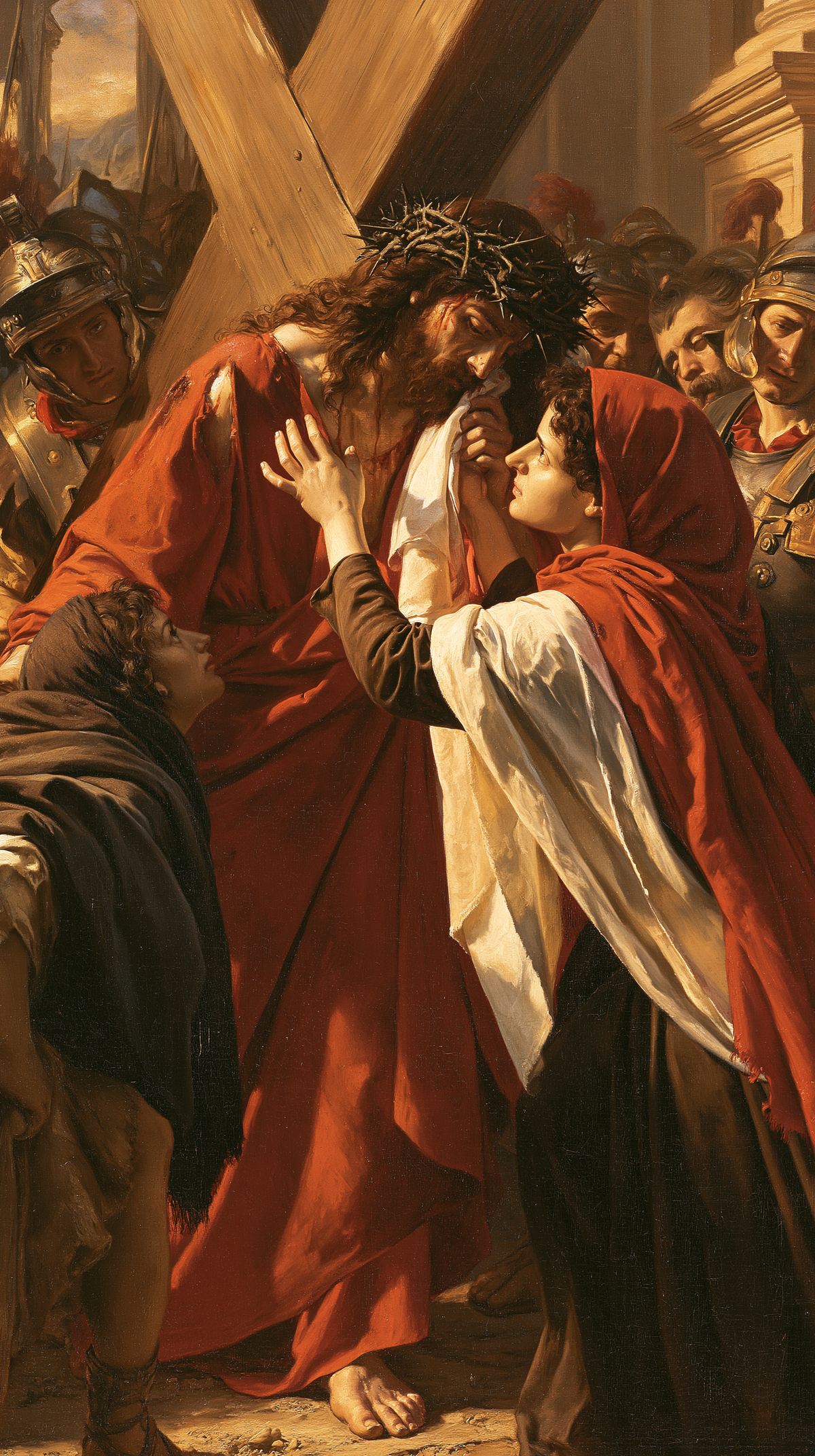 Le stazioni della Via Crucis - Veronica e il volto di Cristo · Ritratto n° 10