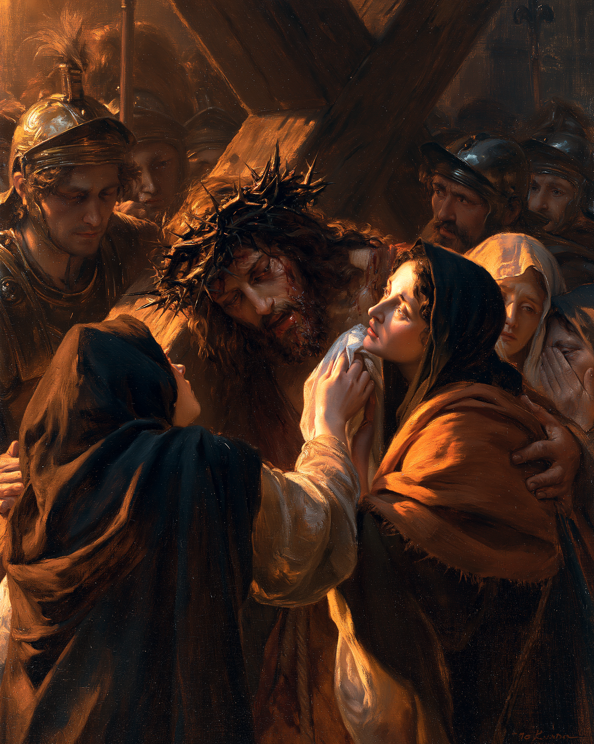 Le stazioni della Via Crucis - Veronica e il volto di Cristo · Ritratto n° 22