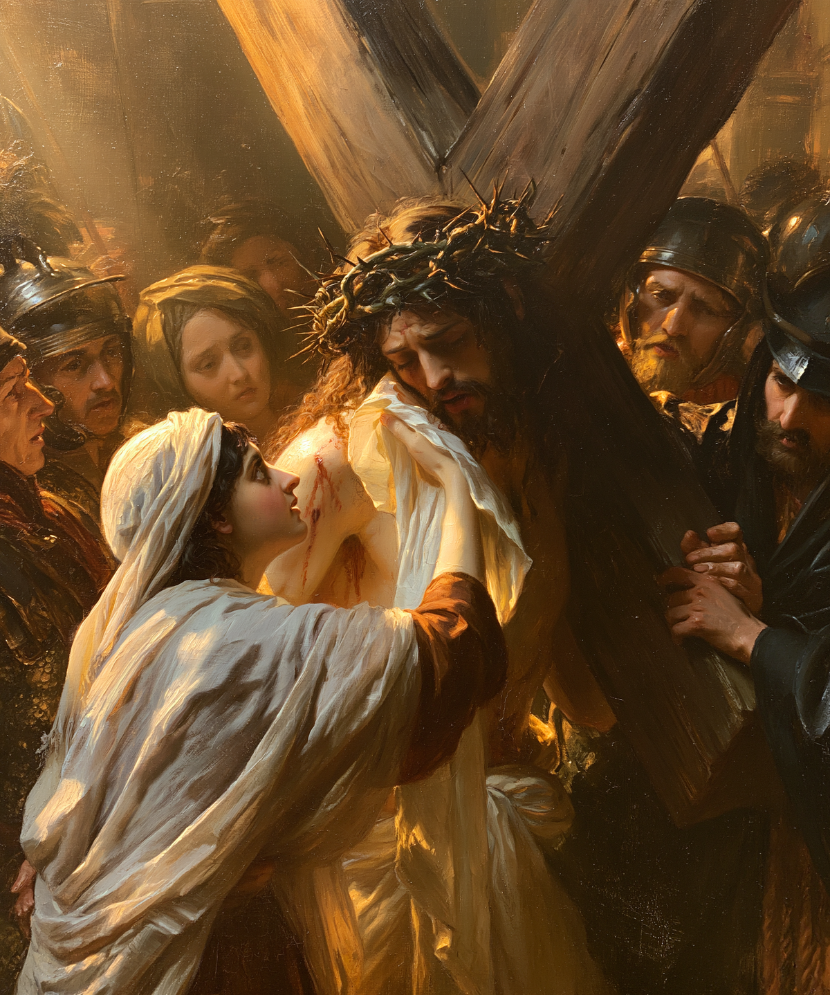 Le stazioni della Via Crucis - Veronica e il volto di Cristo · Ritratto n° 26