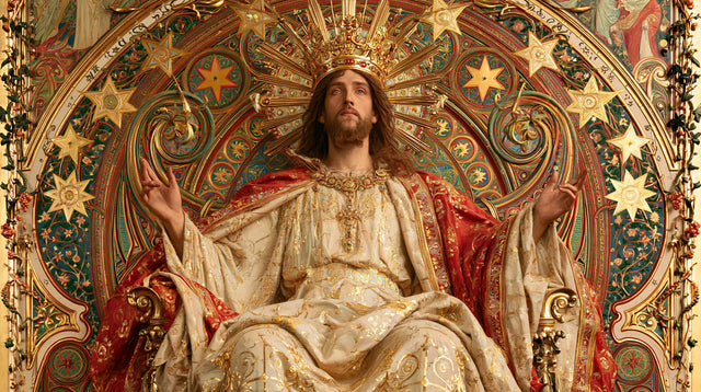 Jesus the King — The Throne with Jade-Coloured Stars