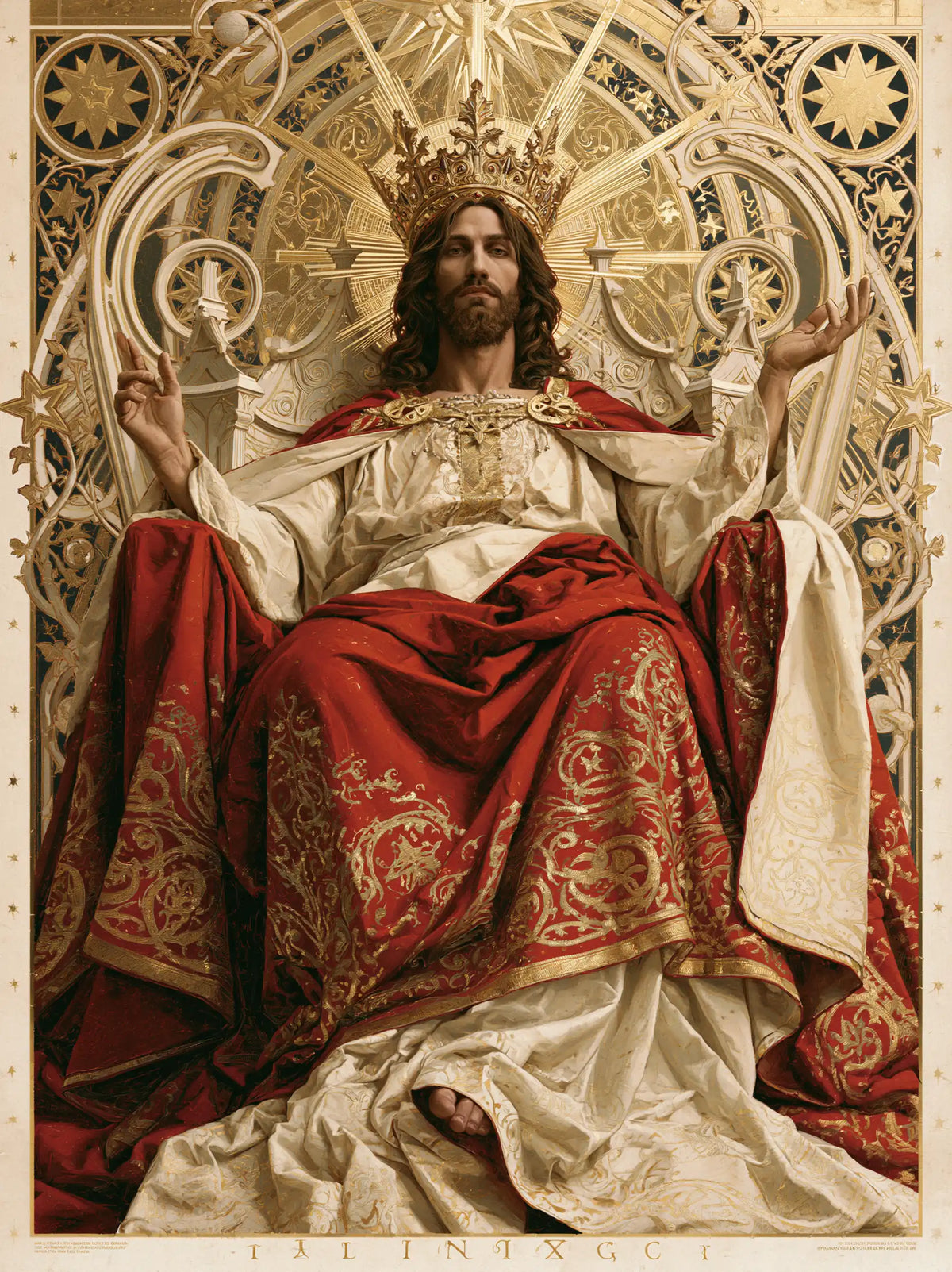 Jesus the King - Sacred Art Nouveau · Portrait n° 6