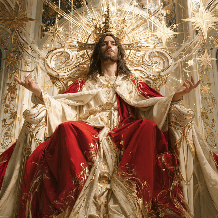 Jesus the King - Sacred Art Nouveau · Square n° 1