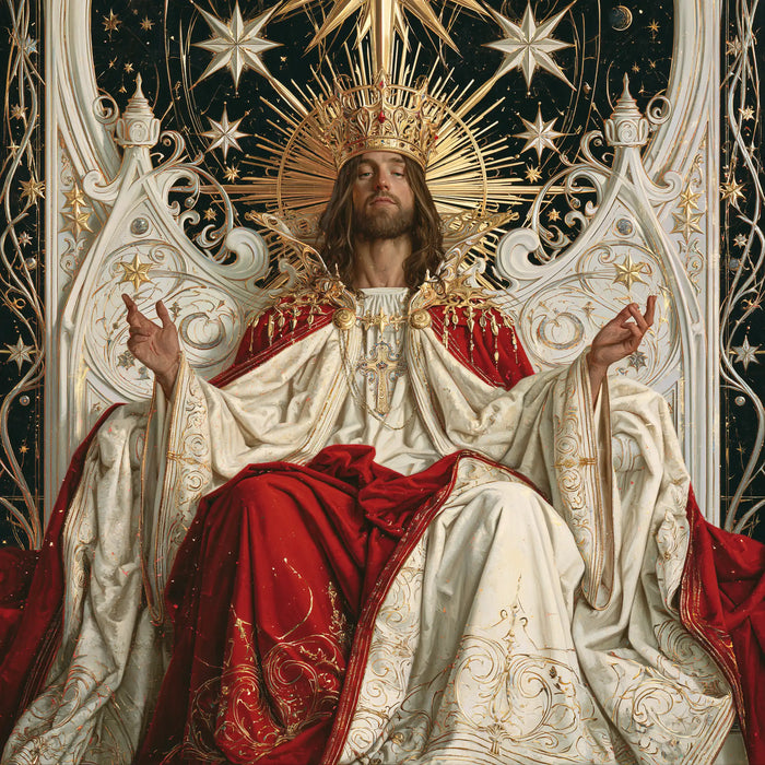 Jesus the King - Sacred Art Nouveau · Square n° 3
