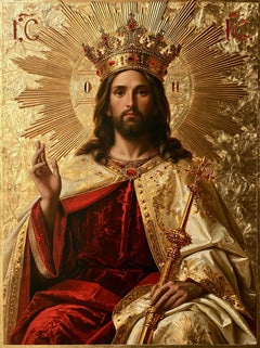Jesus the King — Red Beneath the Serrated Halo