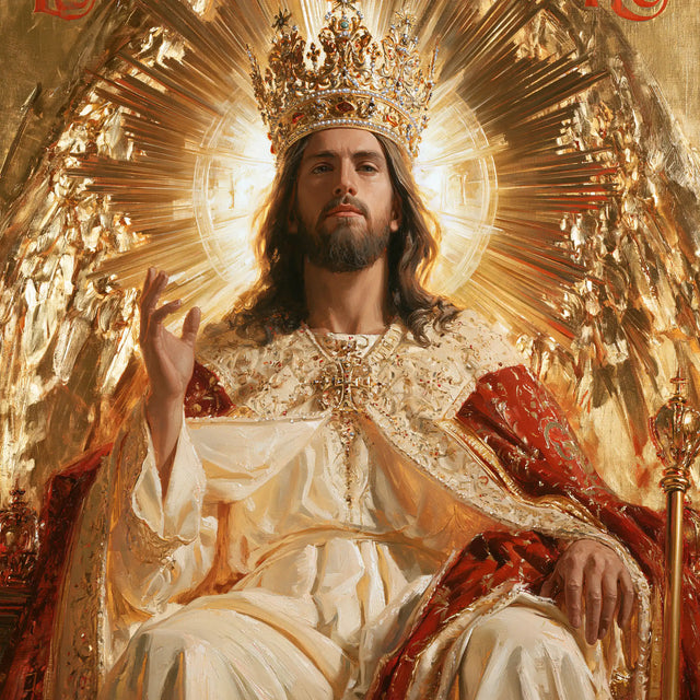 Cristo Re — La corona nell’arco d’oro vivo