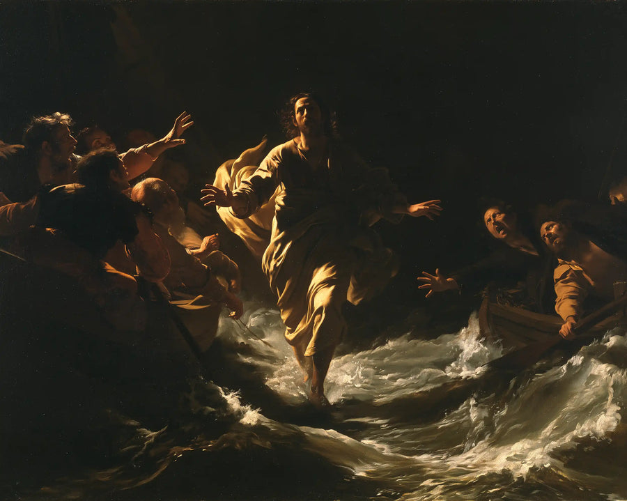 Jesus Walking on Water - Caravaggio Tenebrism · Landscape n° 1