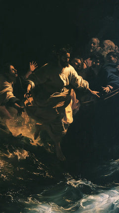 Jesus Walking on Water — Refuge above the Cold Foam