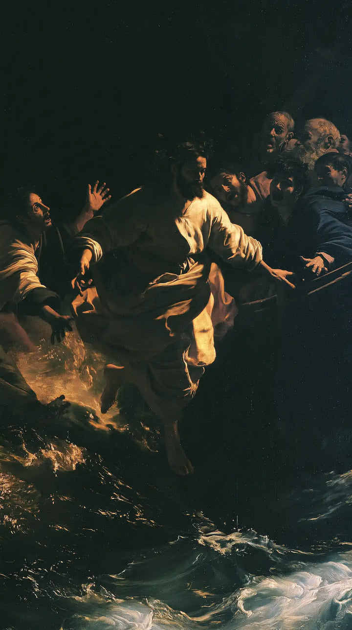 Jesus Walking on Water — Refuge above the Cold Foam