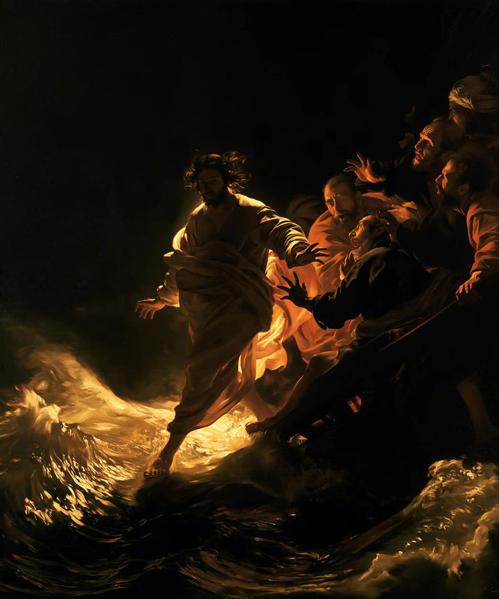 Jesus Walking on Water — Faces of Fire at the Water’s Edge