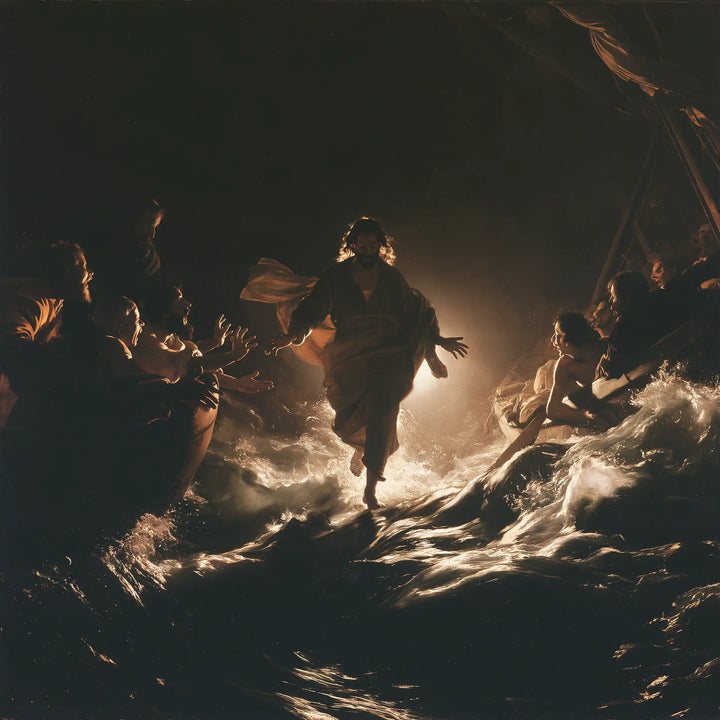 Jesus Walking on Water — Daybreak behind the Presence