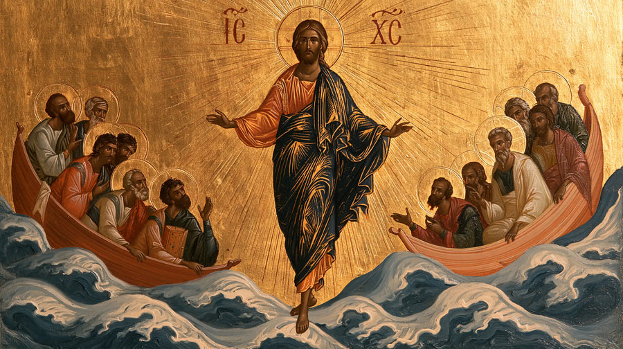 Jesus Walking on Water - Contemporary Byzantine · Landscape n° 7
