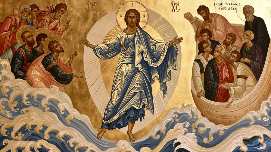 Jesus Walking on Water - Contemporary Byzantine · Landscape n° 11