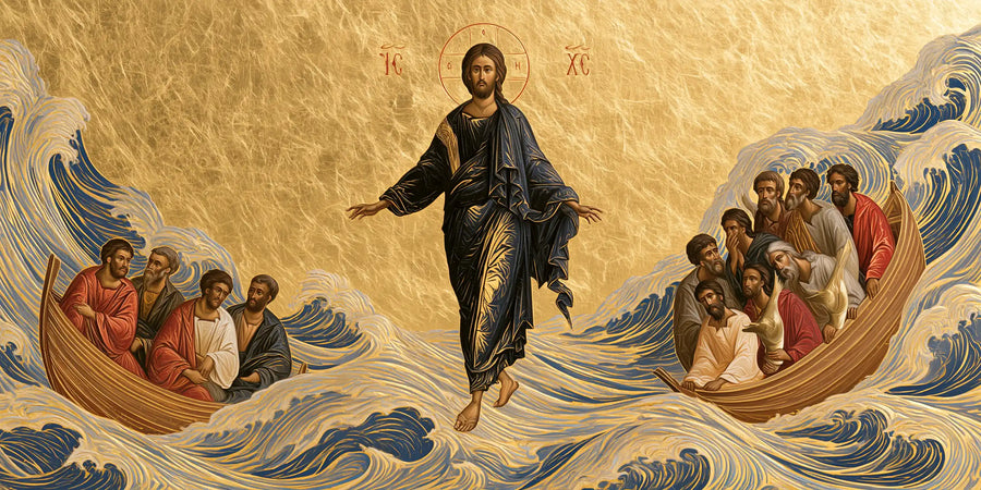 Jesus Walking on Water - Contemporary Byzantine · Landscape n° 12