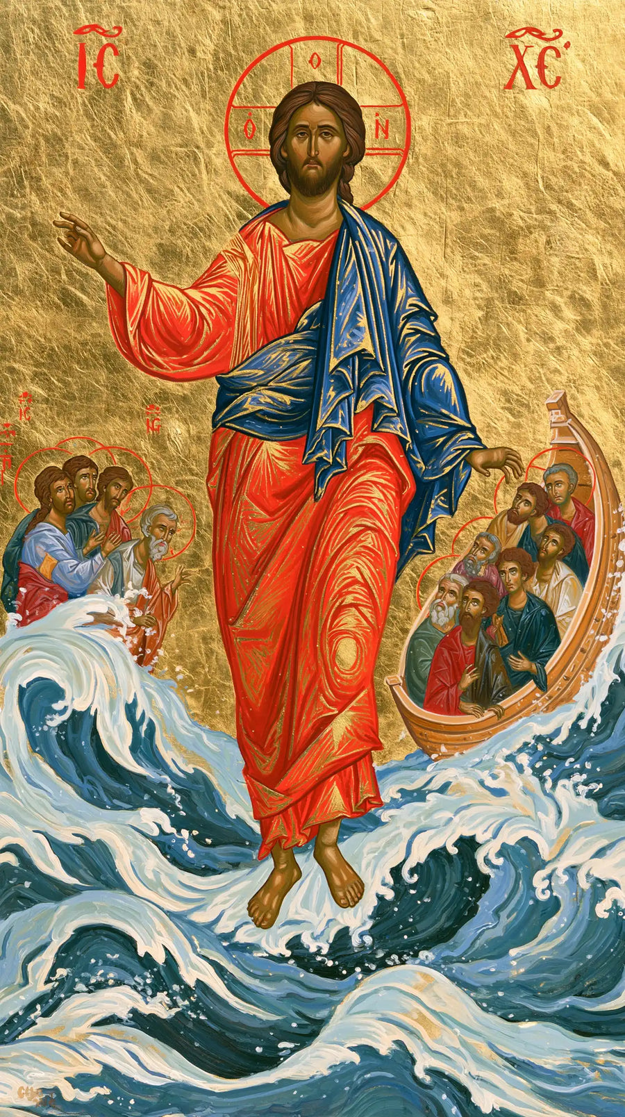 Jesus Walking on Water - Contemporary Byzantine · Portrait n° 6