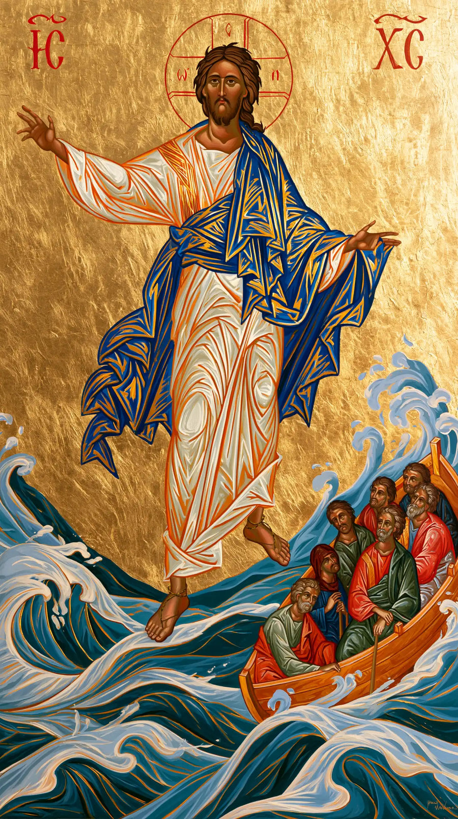 Jesus Walking on Water - Contemporary Byzantine · Portrait n° 9