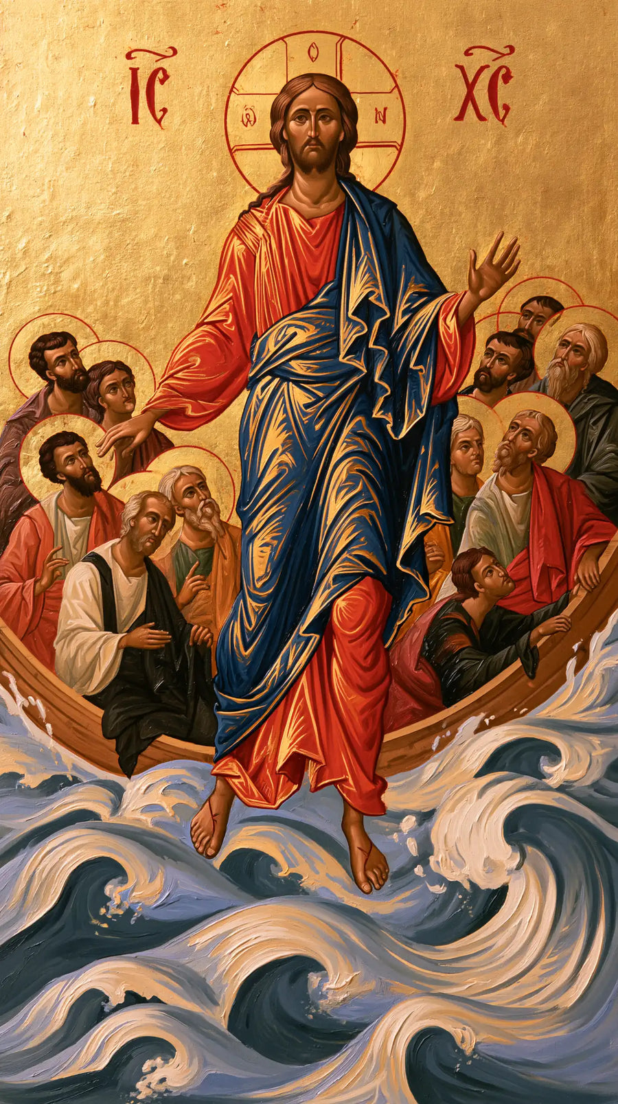 Jesus Walking on Water - Contemporary Byzantine · Portrait n° 12