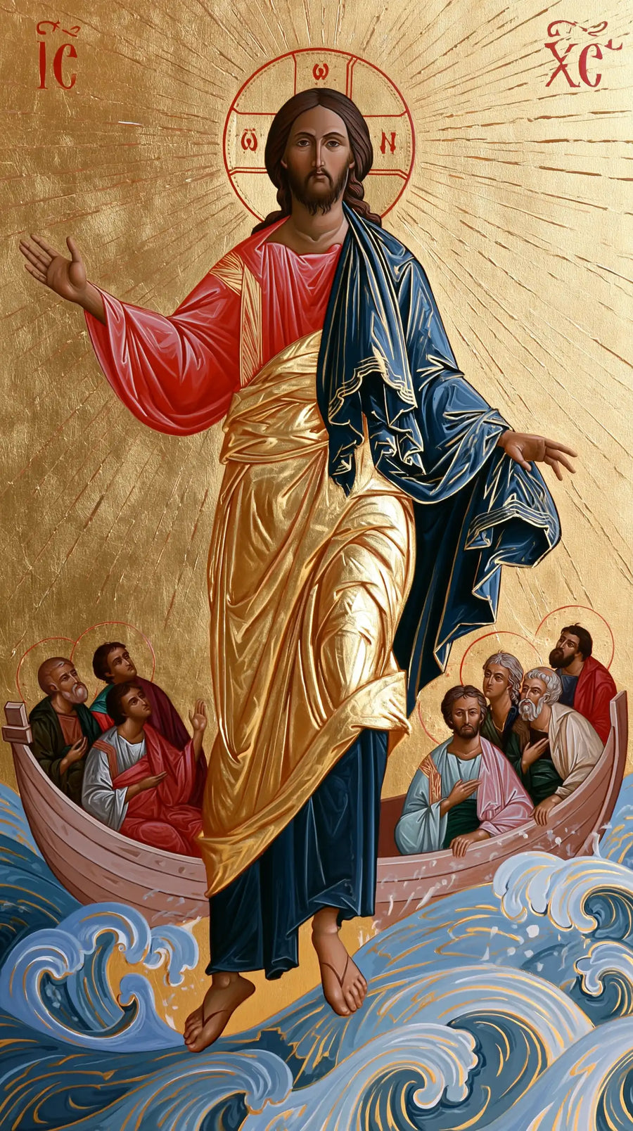 Jesus Walking on Water - Contemporary Byzantine · Portrait n° 13