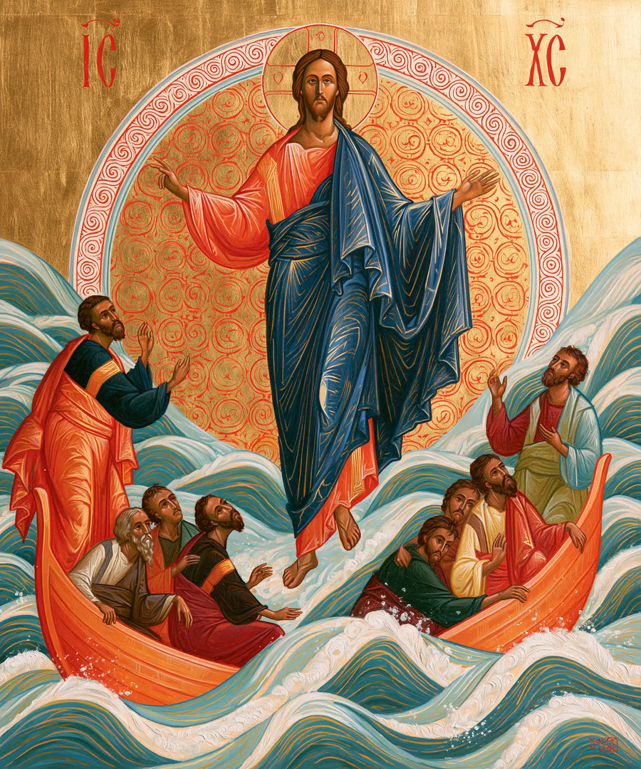 Jesus Walking on Water - Contemporary Byzantine · Portrait n° 31