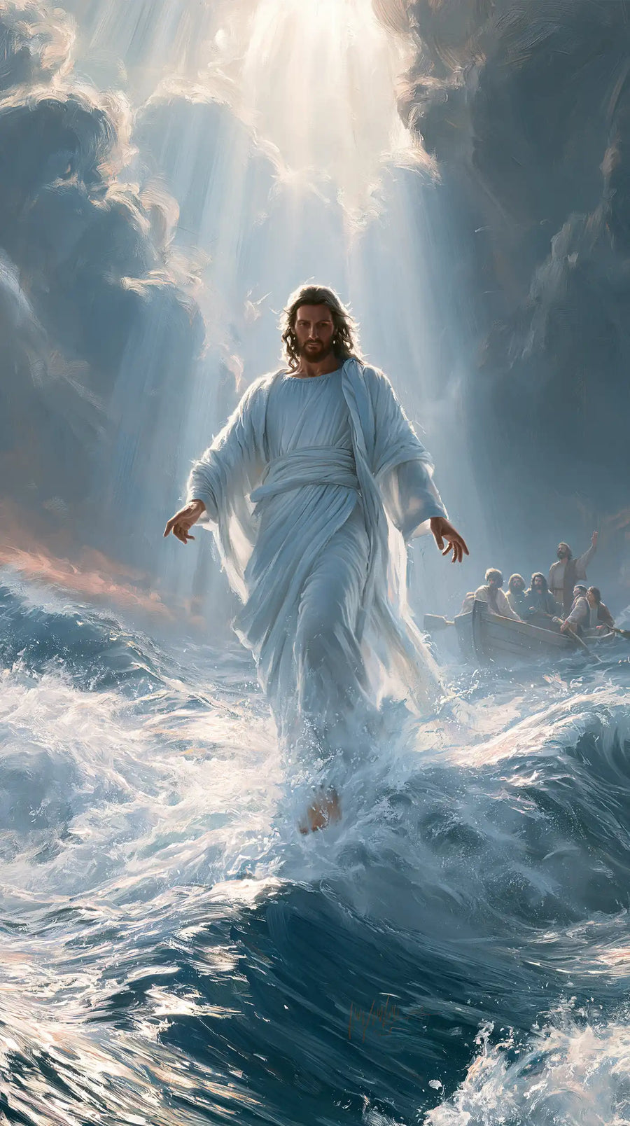 Jesus Walking on Water - Divine Light · Portrait n° 1