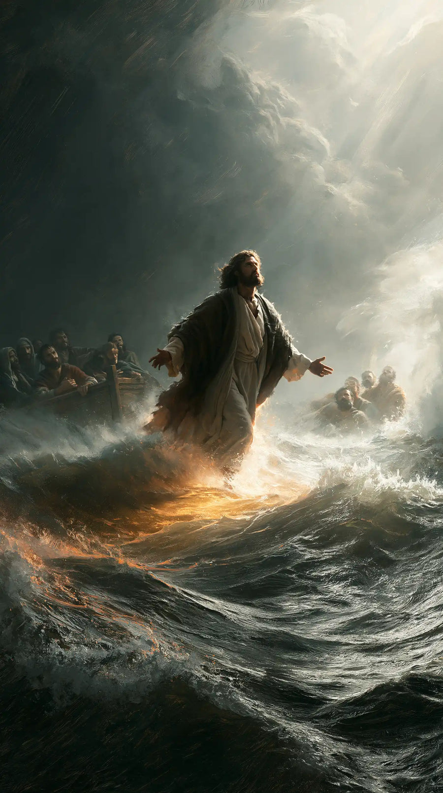 Jesus Walking on Water - Explosion of Movement · Portrait n° 15