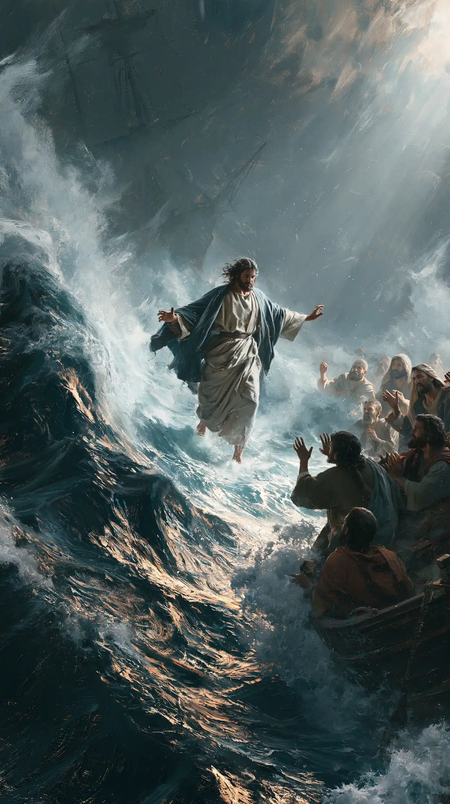Jesus Walking on Water - Explosion of Movement · Portrait n° 22