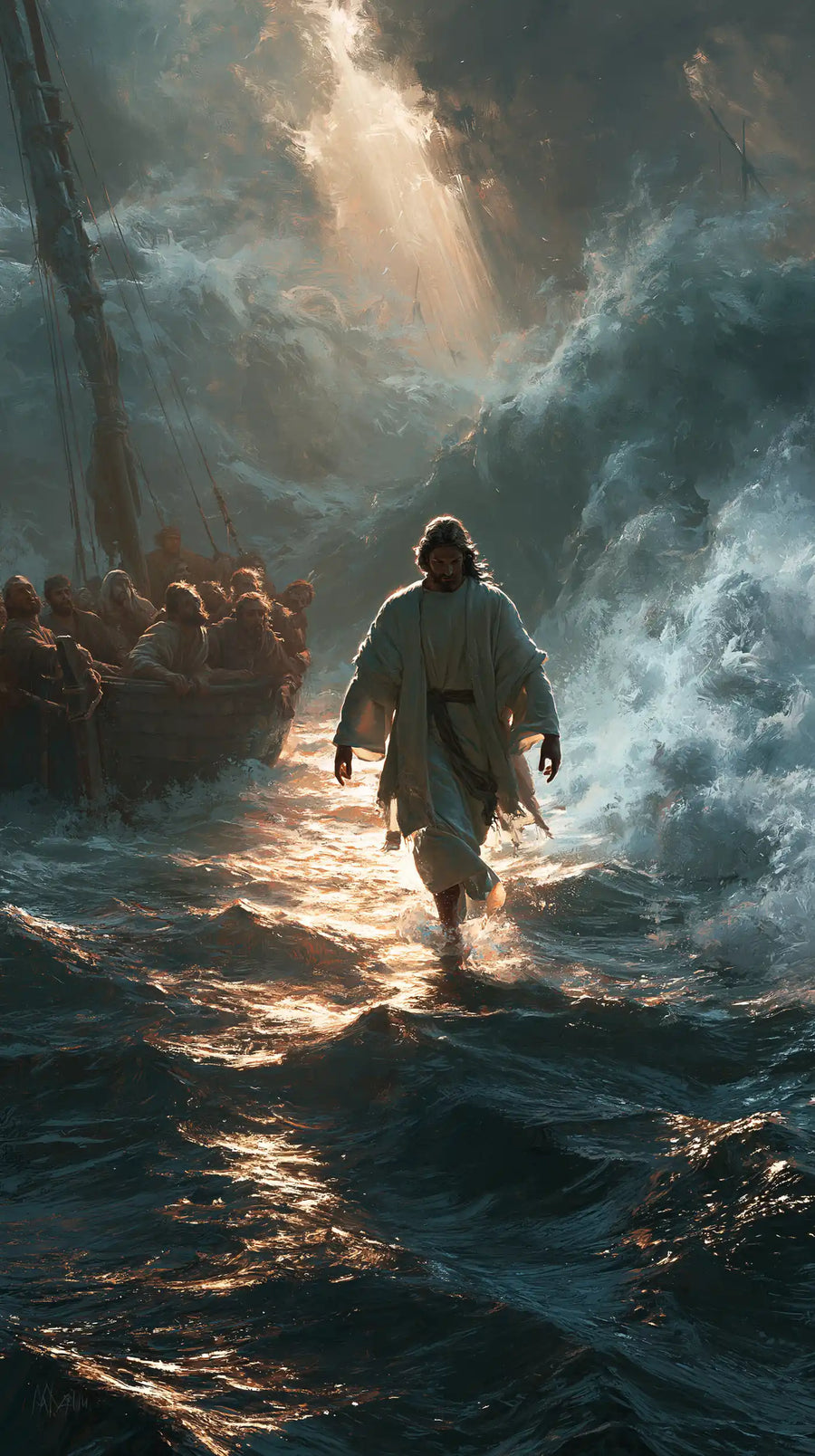 Jesus Walking on Water - Explosion of Movement · Portrait n° 30
