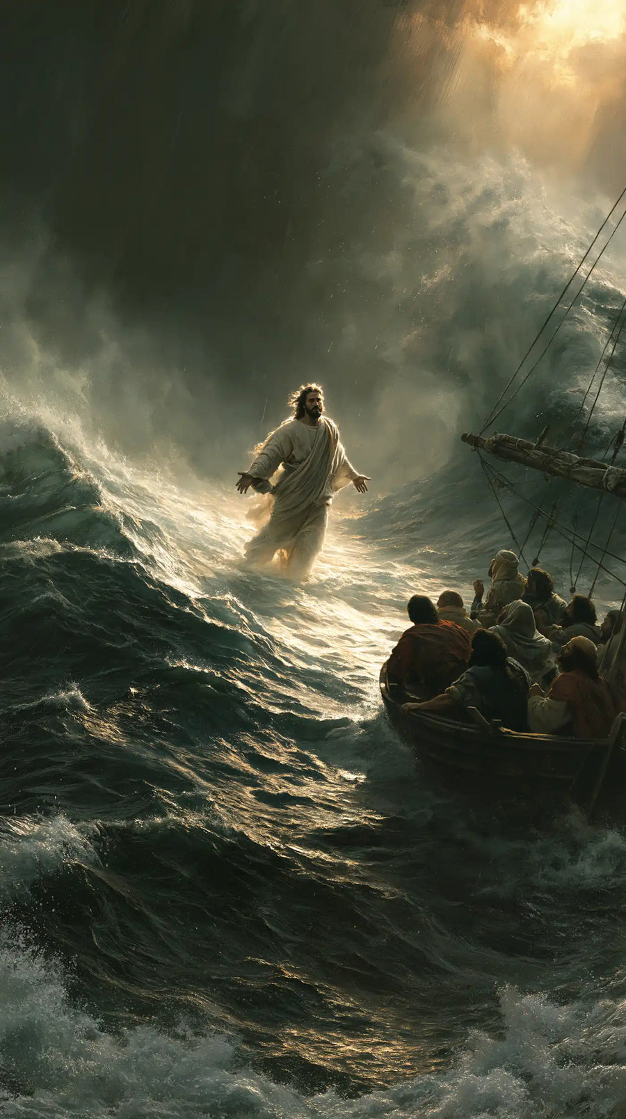 Jesus Walking on Water - Explosion of Movement · Portrait n° 34
