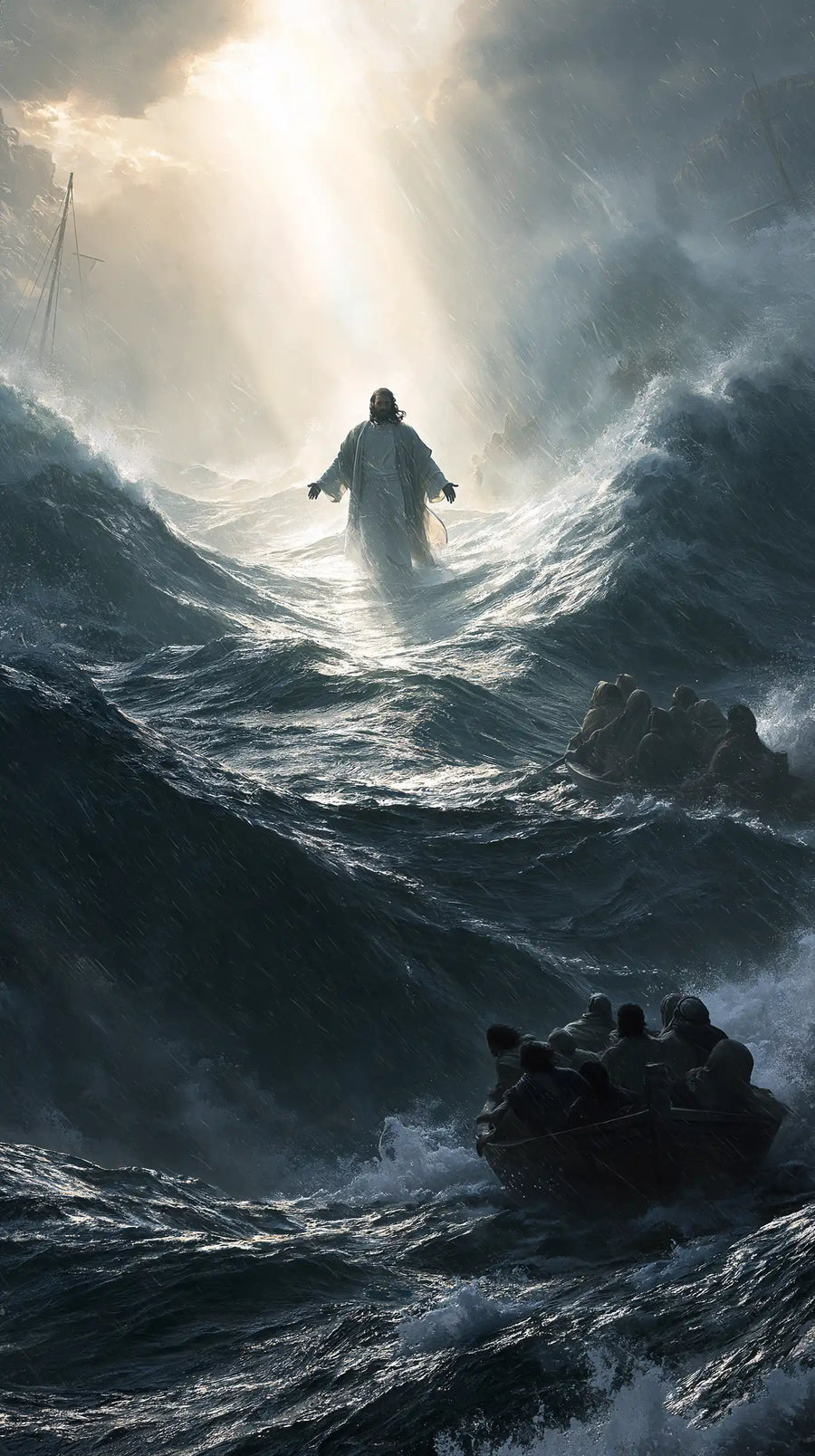 Jesus Walking on Water - Explosion of Movement · Portrait n° 35