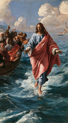 Jesus Walking on Water — The Rose Cloak Facing the Open Sea