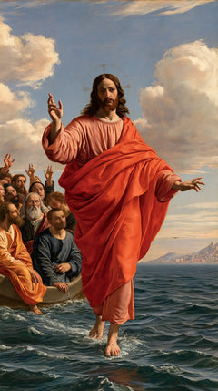 Jesus Walking on Water — The Blessing Clothed in Coral