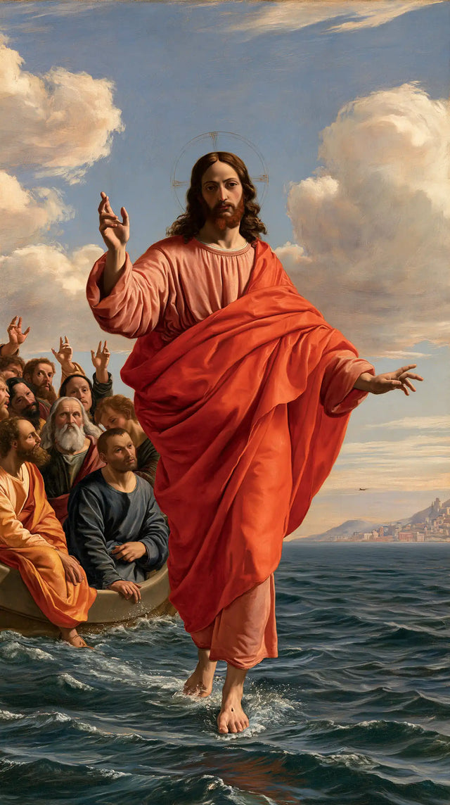 Jesus Walking on Water — The Blessing Clothed in Coral