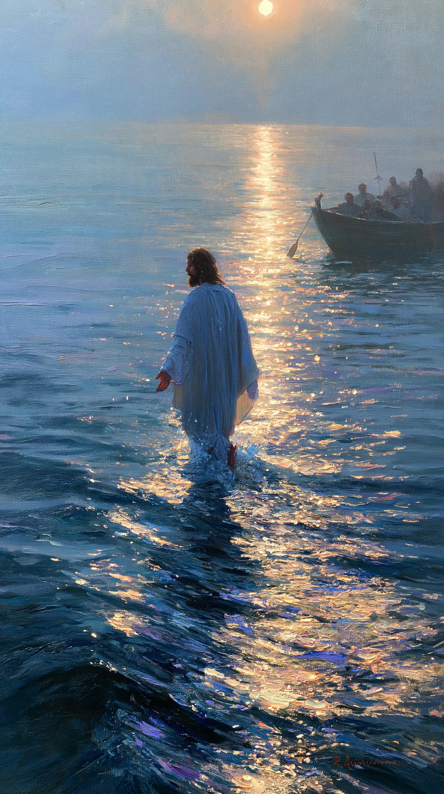 Jesus Walking on Water - Impressionist · Portrait n° 14