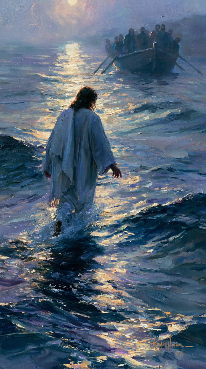 Jesus Walking on Water - Impressionist · Portrait n° 16