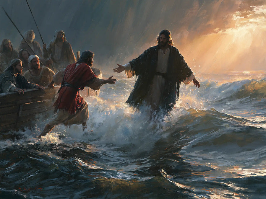 Jesus Walking on Water - Jesus Calls Peter · Landscape n° 4