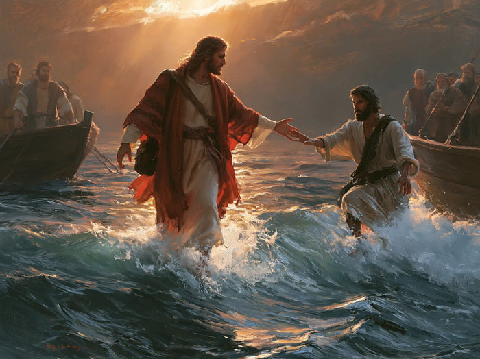 Jesus Walking on Water — Red and the Hand Almost Reached