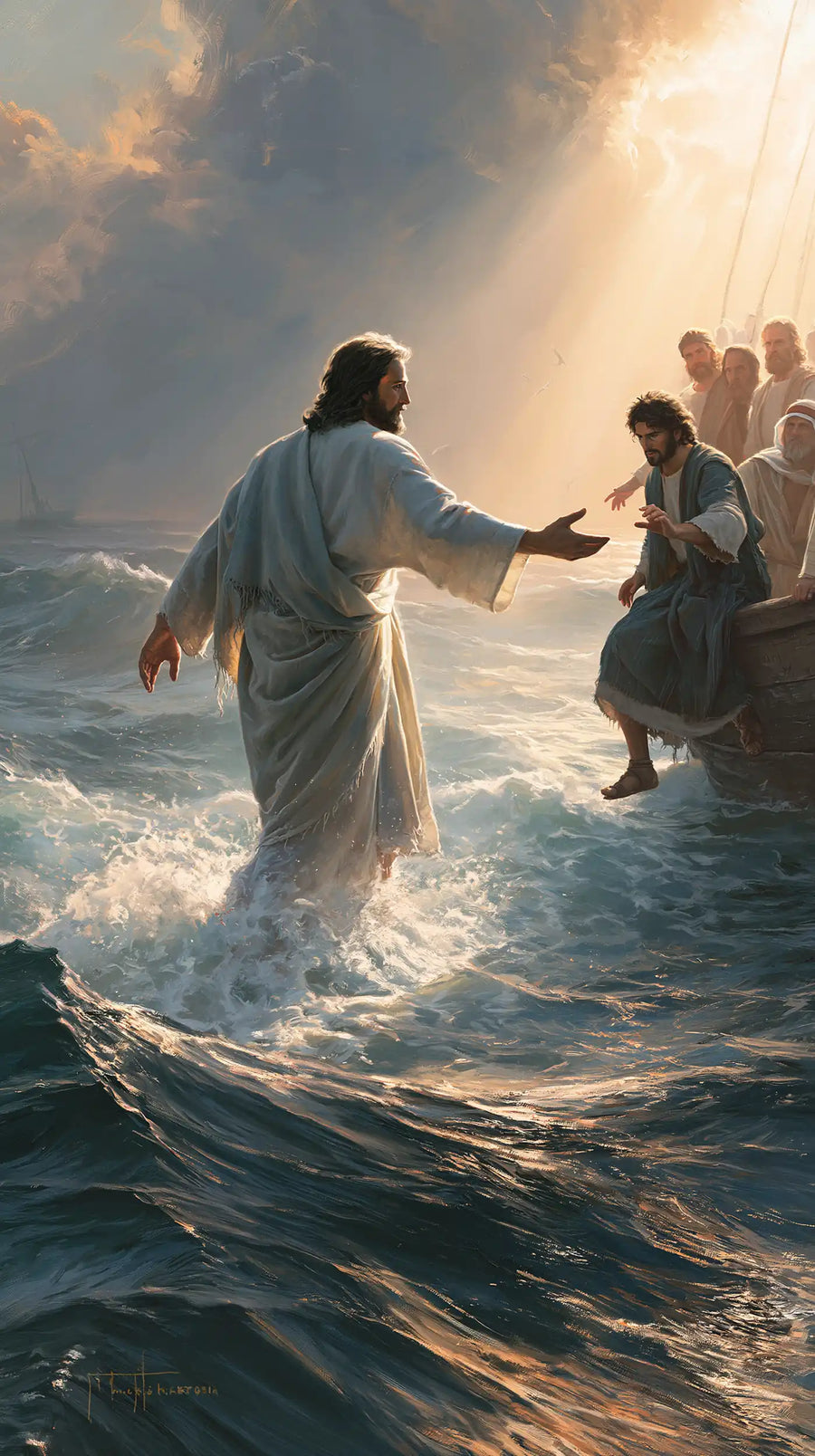 Jesus Walking on Water - Jesus Calls Peter · Portrait n° 2