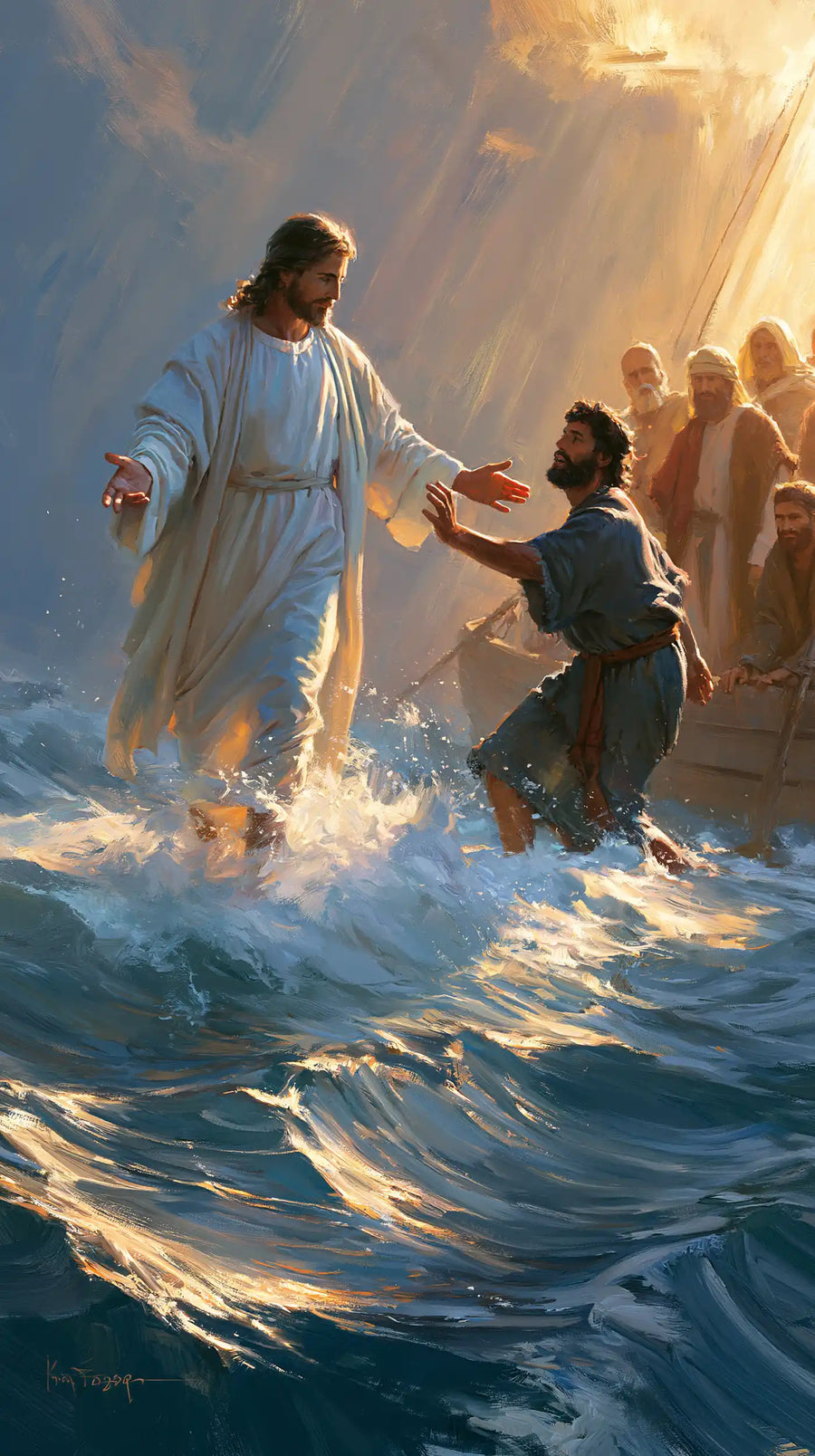 Jesus Walking on Water - Jesus Calls Peter · Portrait n° 4