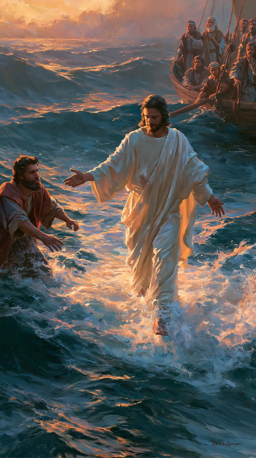 Jesus Walking on Water - Jesus Calls Peter · Portrait n° 5