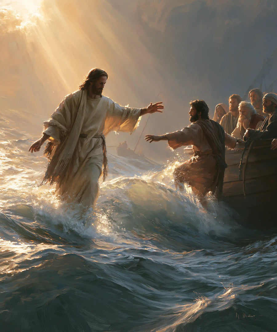 Jesus Walking on Water - Jesus Calls Peter · Portrait n° 13