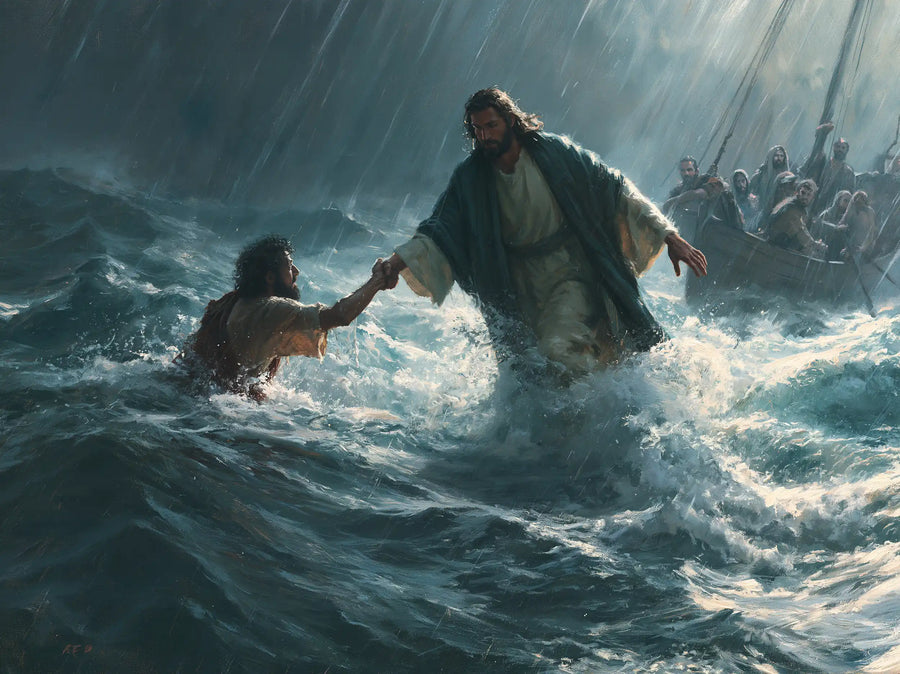 Jesus Walking on Water - Jesus Saves Peter · Landscape n° 10