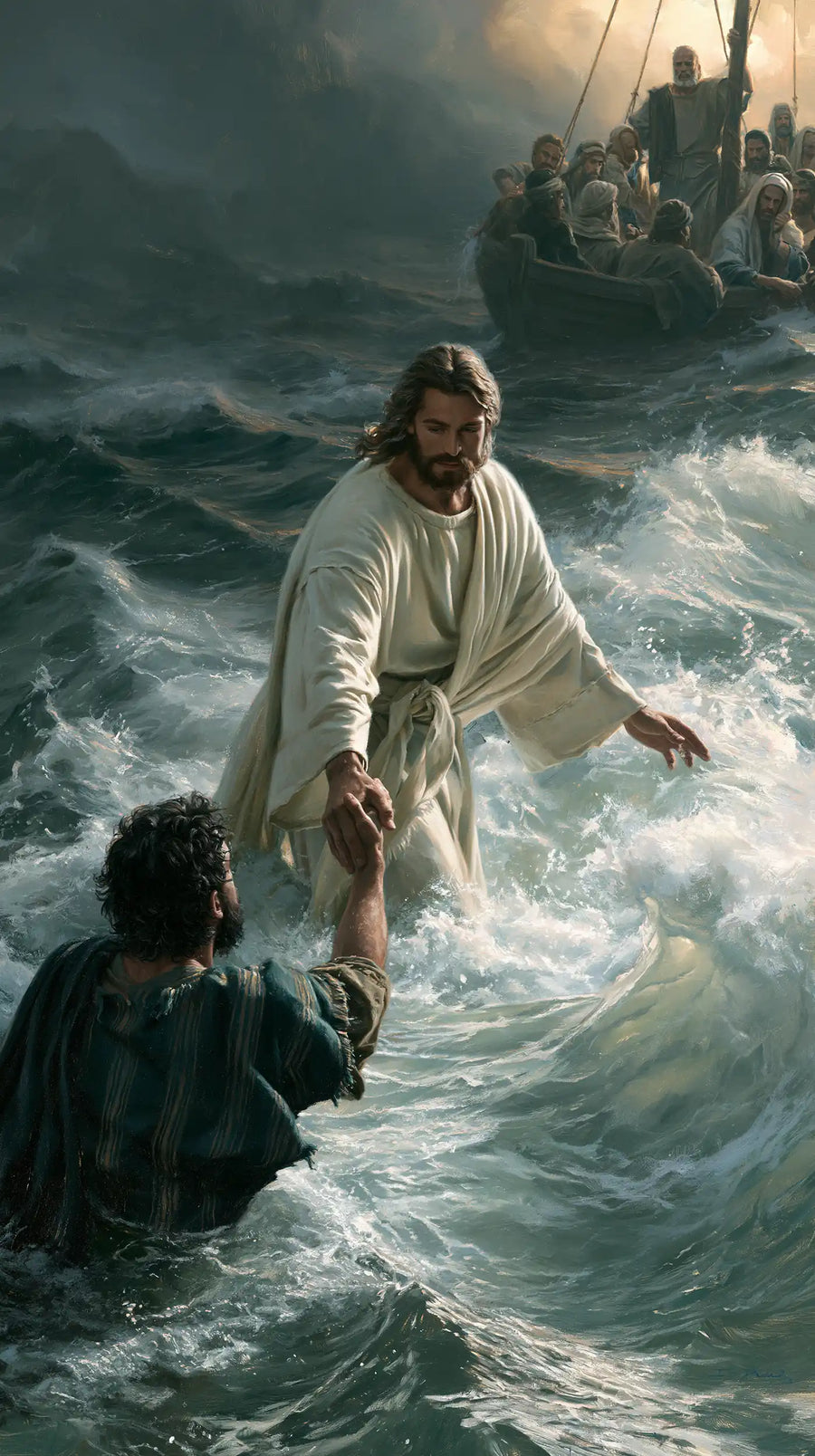 Jesus Walking on Water - Jesus Saves Peter · Portrait n° 7