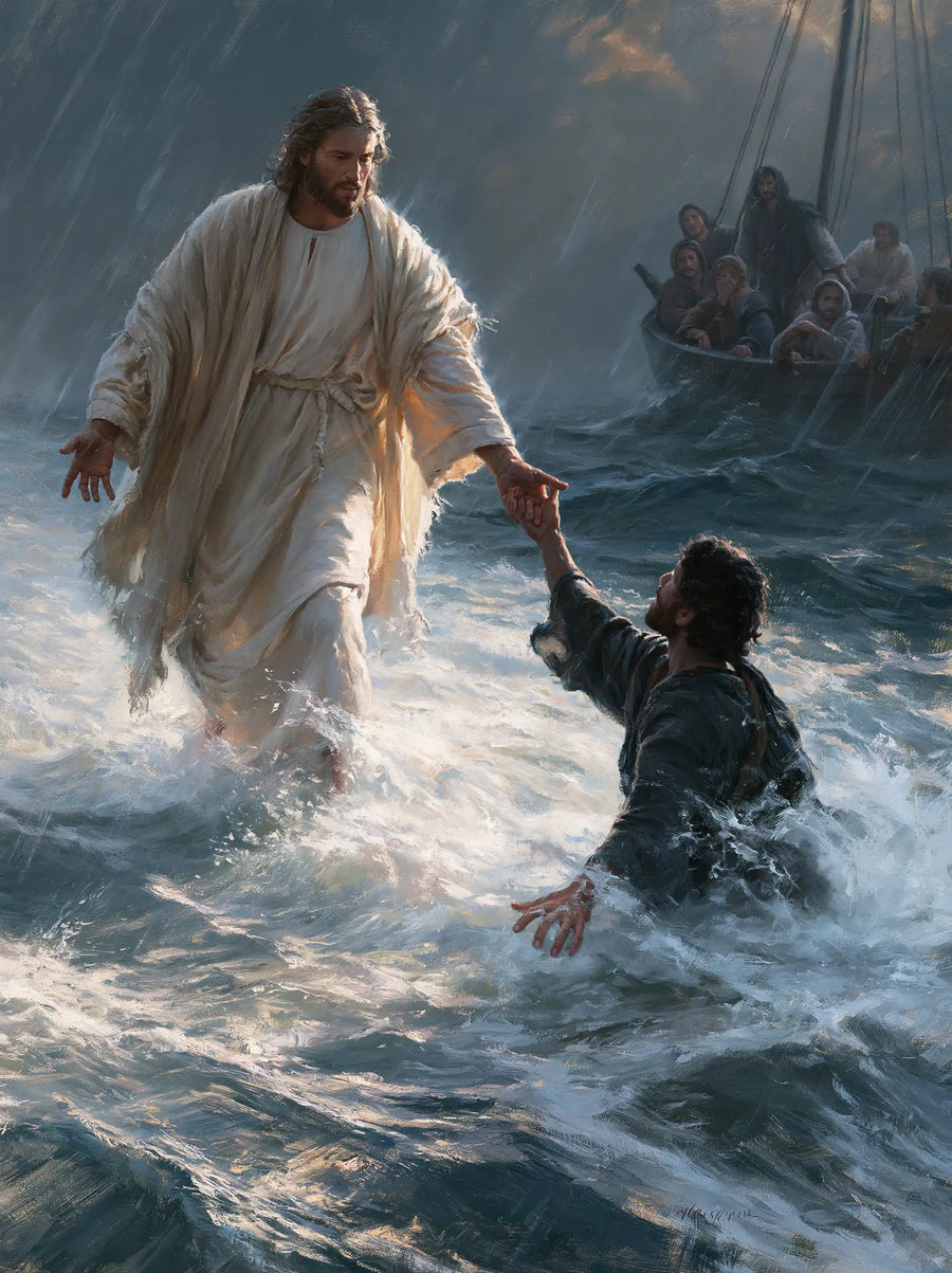 Jesus Walking on Water - Jesus Saves Peter · Portrait n° 16