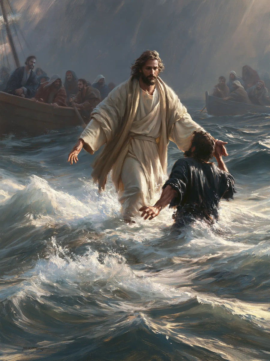 Jesus Walking on Water - Jesus Saves Peter · Portrait n° 19