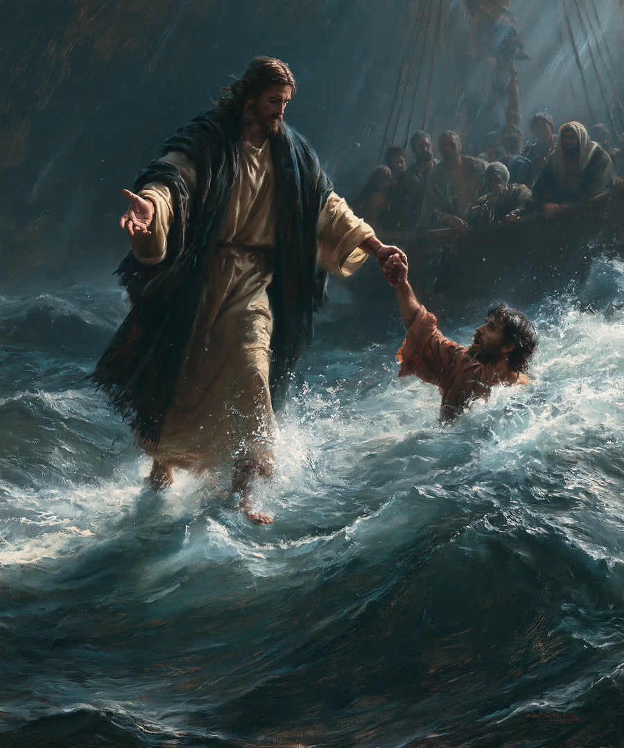 Jesus Walking on Water - Jesus Saves Peter · Portrait n° 21