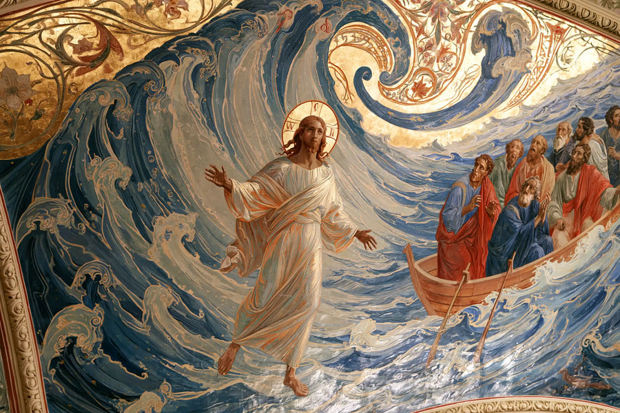 Jesus Walking on Water - Sacred Art Nouveau · Landscape n° 21